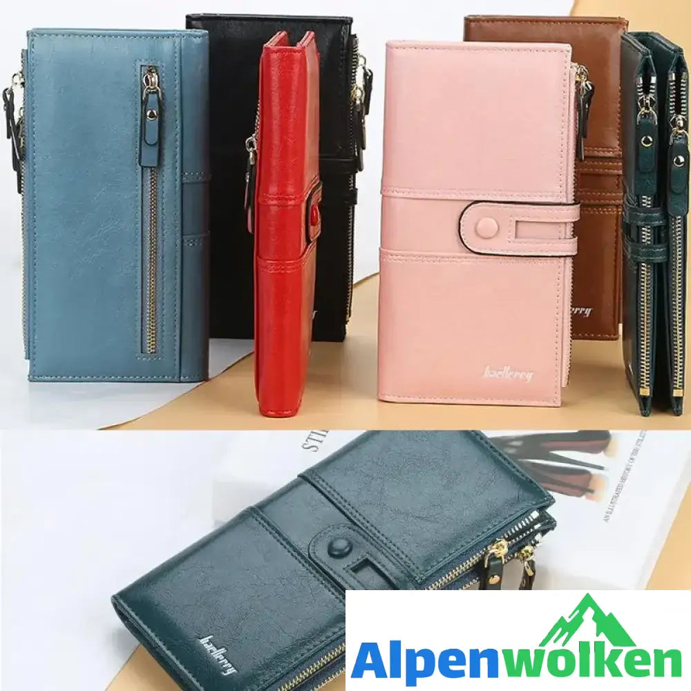 Alpenwolken - Damen Clutch mit zweifachem Reißverschluss