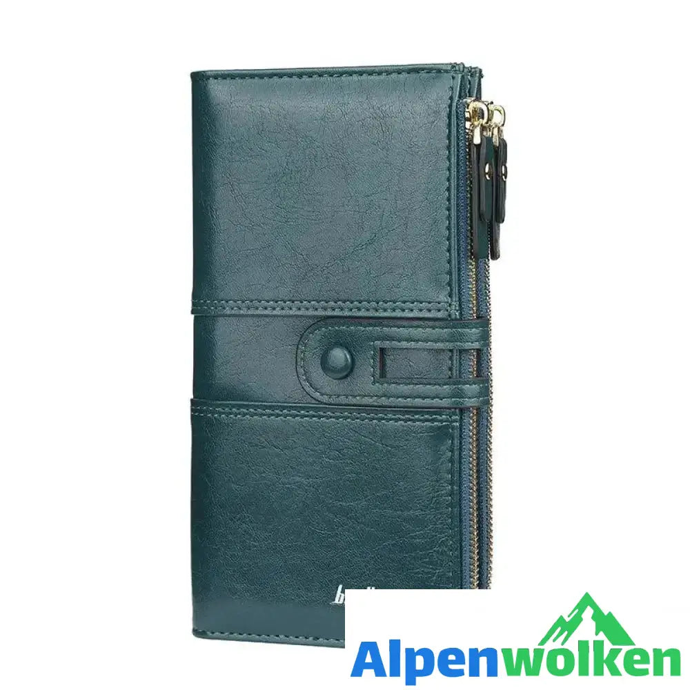 Alpenwolken - Damen Clutch mit zweifachem Reißverschluss Cyan