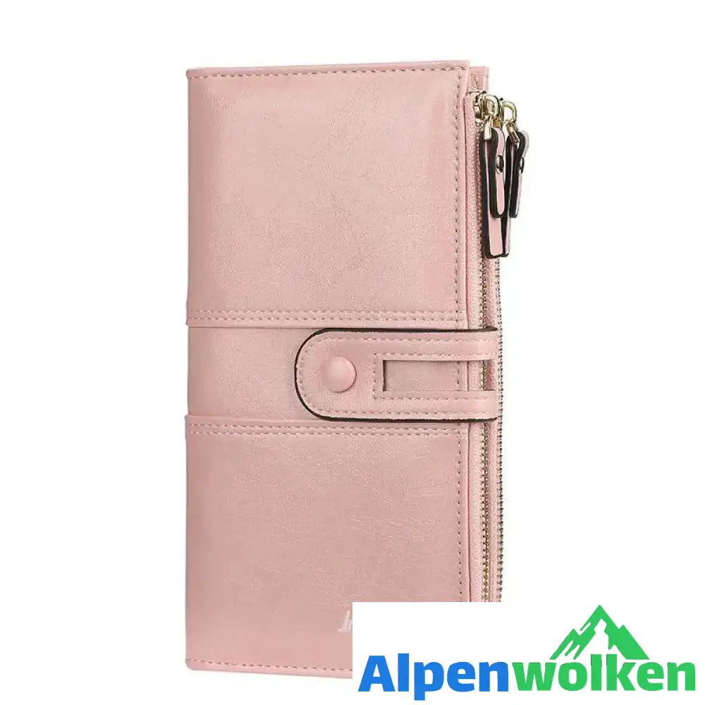 Alpenwolken - Damen Clutch mit zweifachem Reißverschluss rosa