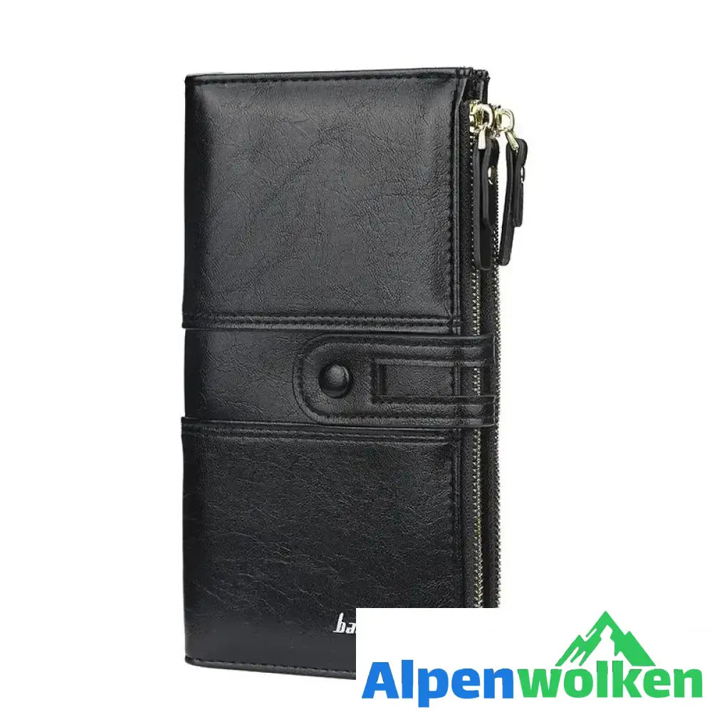 Alpenwolken - Damen Clutch mit zweifachem Reißverschluss schwarz