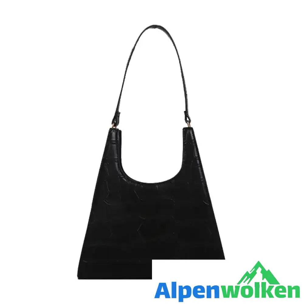 Alpenwolken - Damen Einfache Retro-Handtasche Schwarz