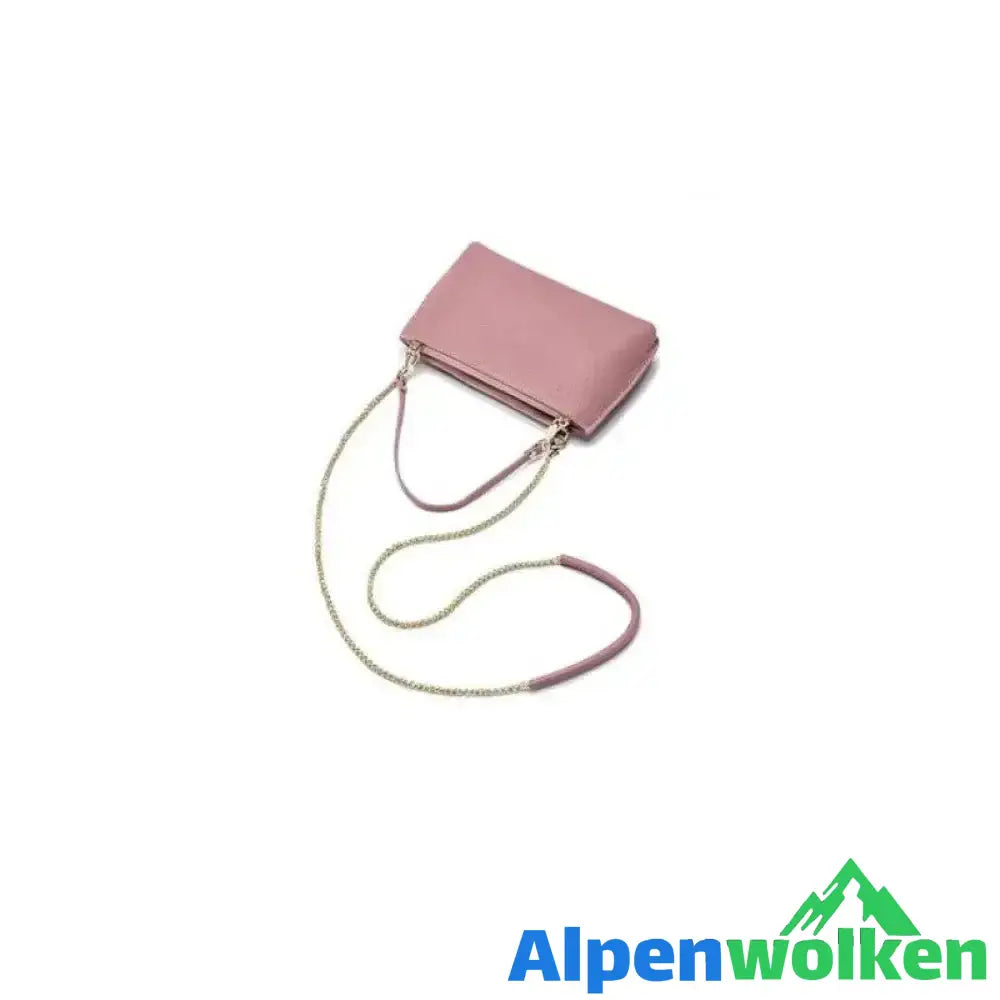 Alpenwolken - Damen Einfache Schultertasche aus weichem Leder