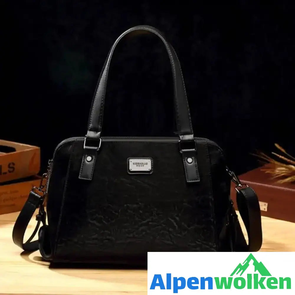 Alpenwolken - Damen Elegante Umhängetasche mit großem Fassungsvermögen Schwarz