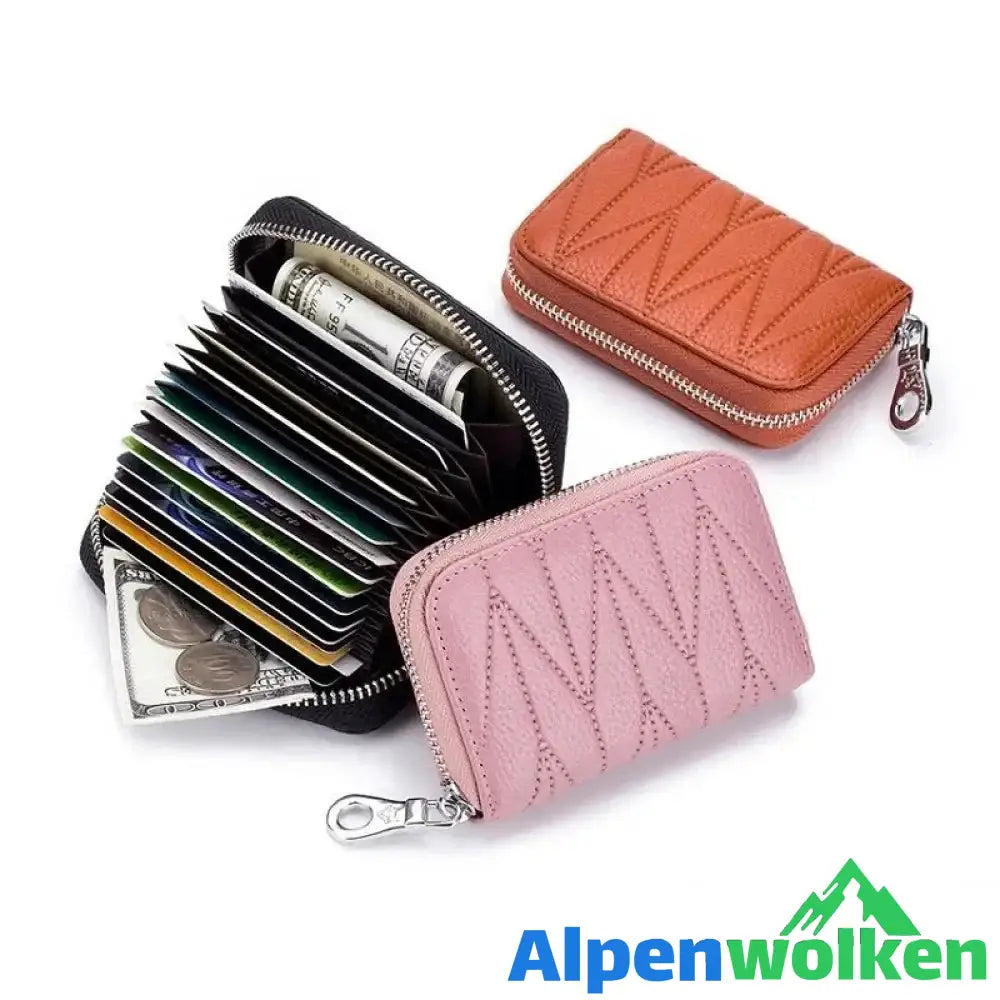 Alpenwolken - Damen Exquisite Geldbörse Aus Edlem Leder