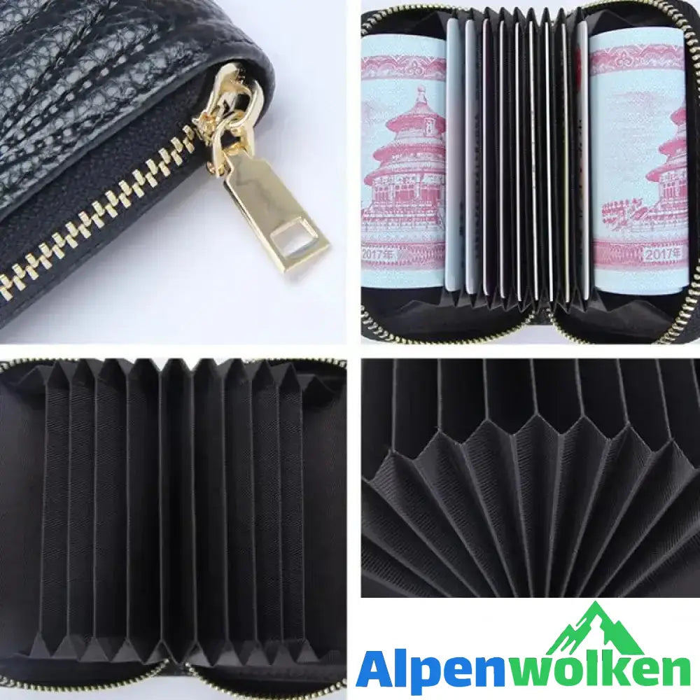 Alpenwolken - Damen Exquisite Geldbörse Aus Edlem Leder