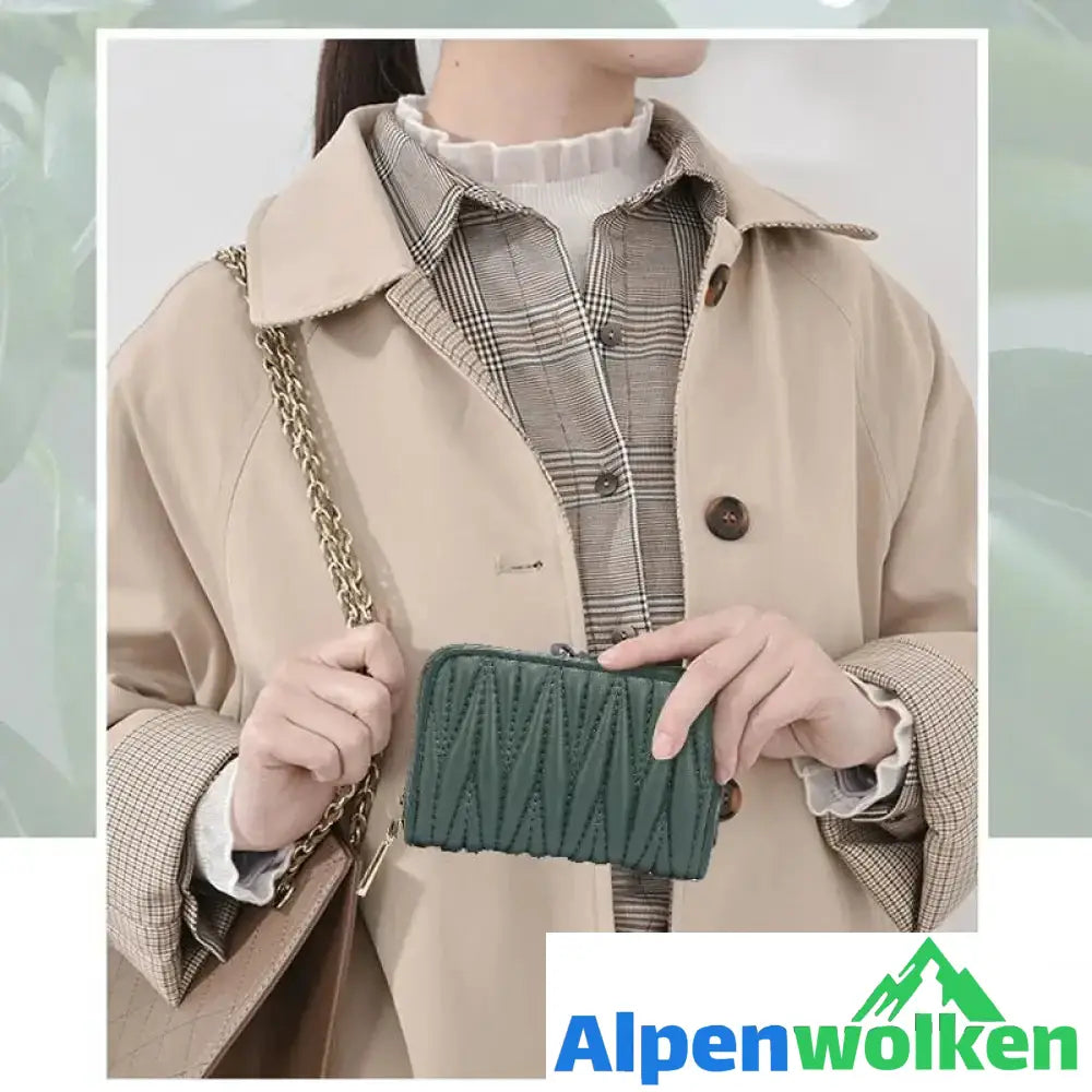 Alpenwolken - Damen Exquisite Geldbörse Aus Edlem Leder