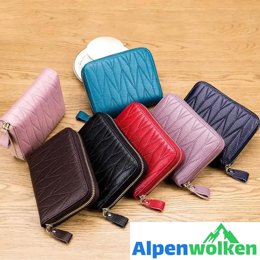 Alpenwolken - Damen Exquisite Geldbörse Aus Edlem Leder