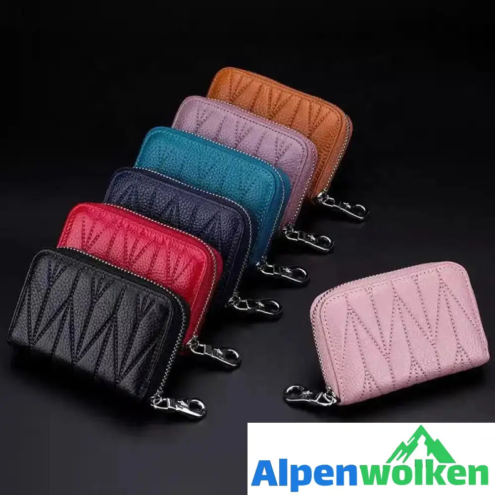 Alpenwolken - Damen Exquisite Geldbörse Aus Edlem Leder