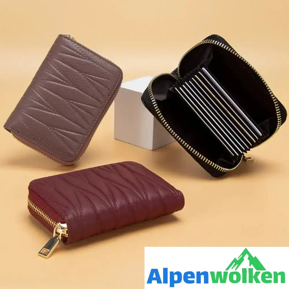 Alpenwolken - Damen Exquisite Geldbörse Aus Edlem Leder