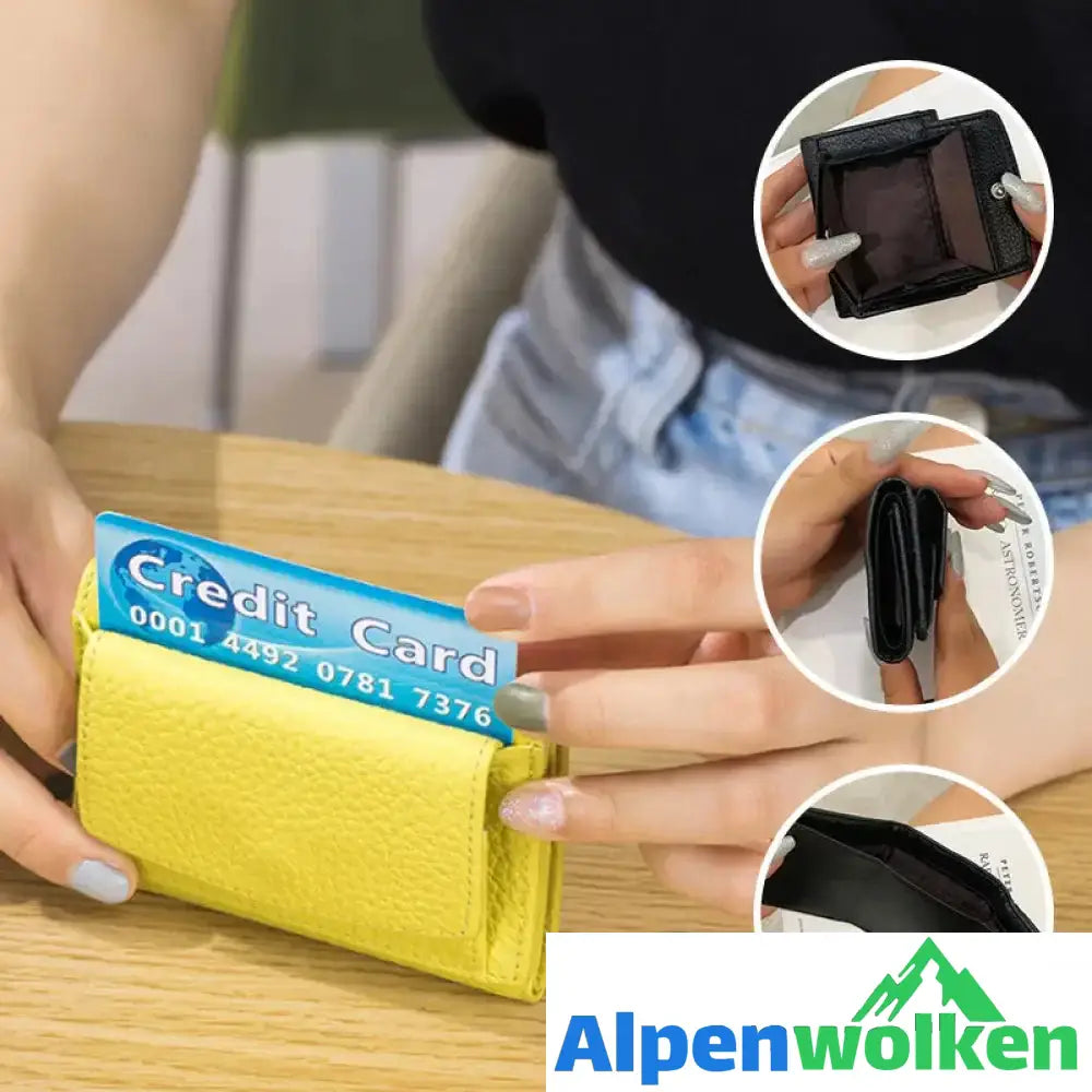 Alpenwolken - Damen Faltbare Kurze Geldbörse