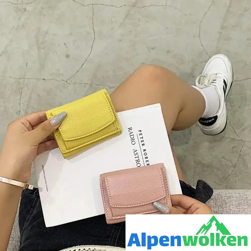 Alpenwolken - Damen Faltbare Kurze Geldbörse