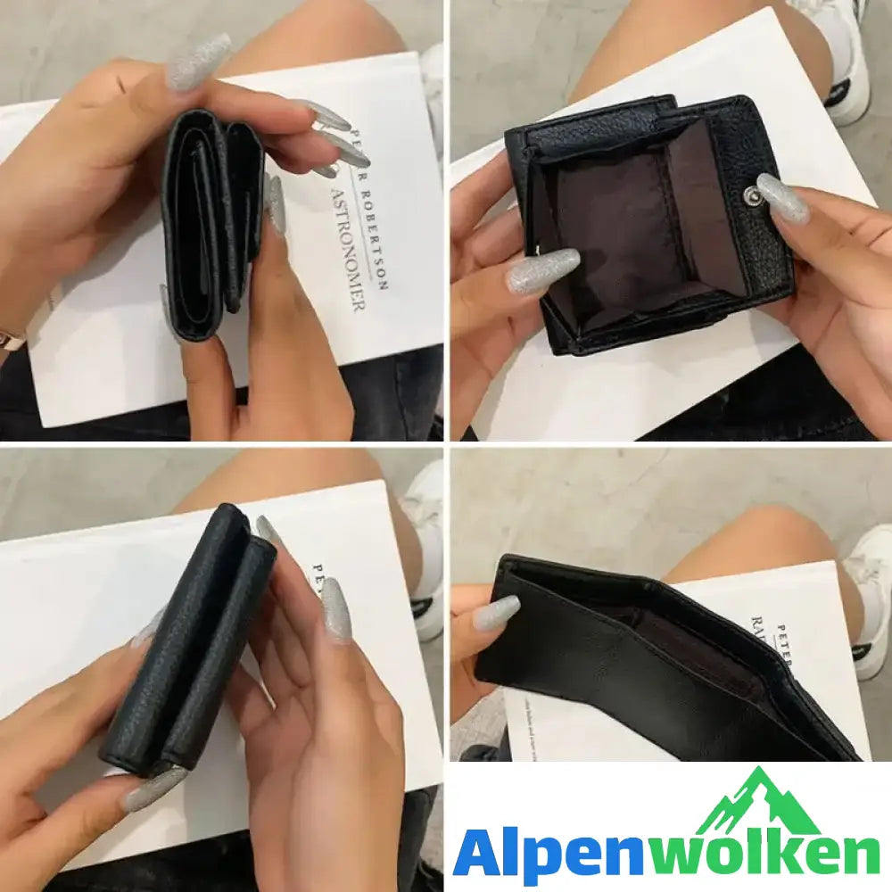 Alpenwolken - Damen Faltbare Kurze Geldbörse