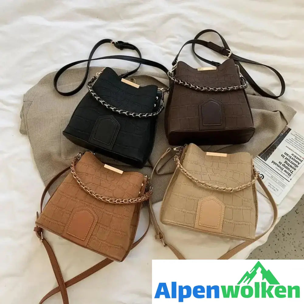 Alpenwolken - Damen Gefrostete Vintage Handtasche