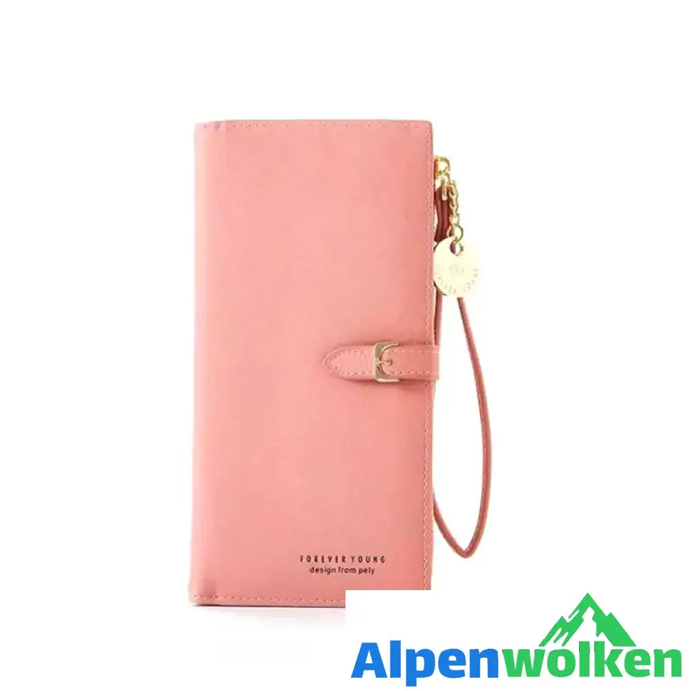 Alpenwolken - Damen Geldbörse mit mehreren Kartenfächern rosa