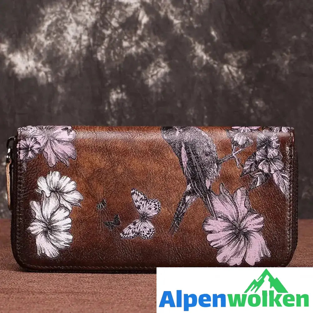 Alpenwolken - Damen Geldbörse Mit Vintage-Print