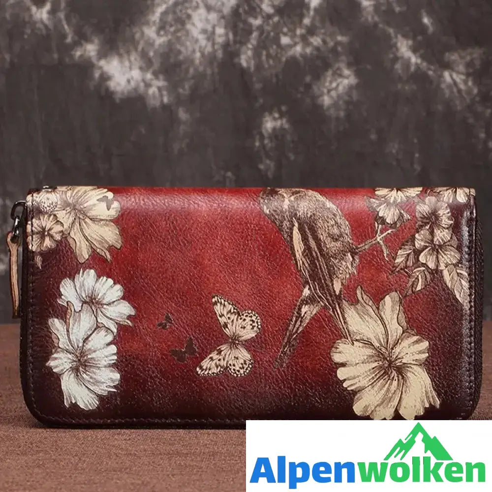 Alpenwolken - Damen Geldbörse Mit Vintage-Print