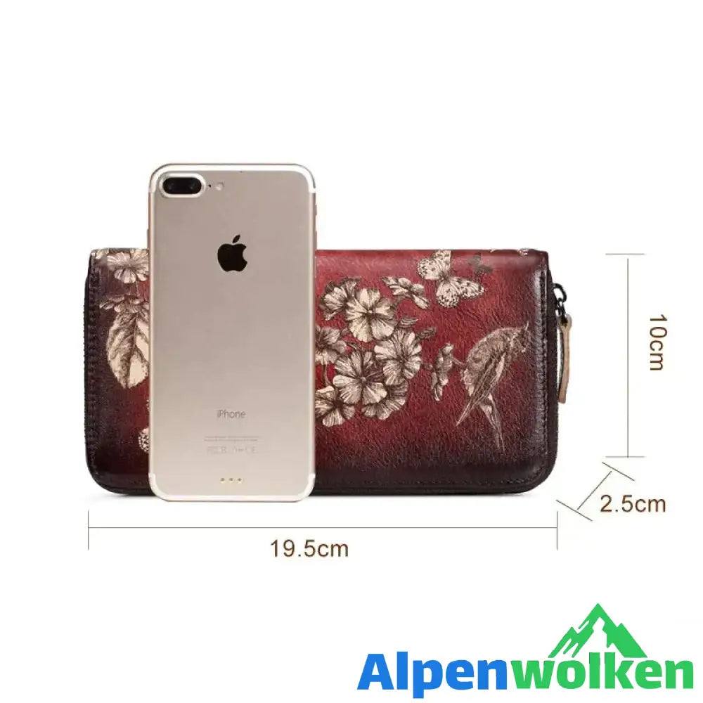 Alpenwolken - Damen Geldbörse Mit Vintage-Print