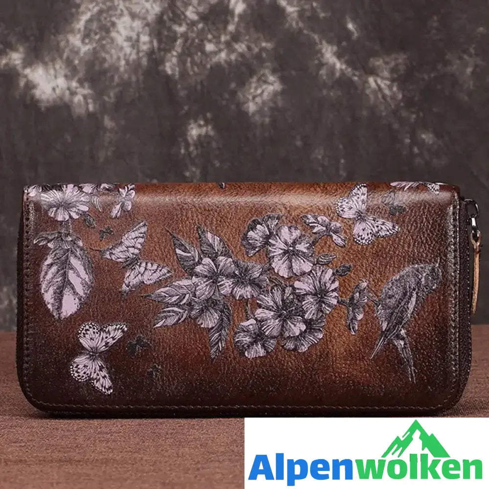 Alpenwolken - Damen Geldbörse Mit Vintage-Print