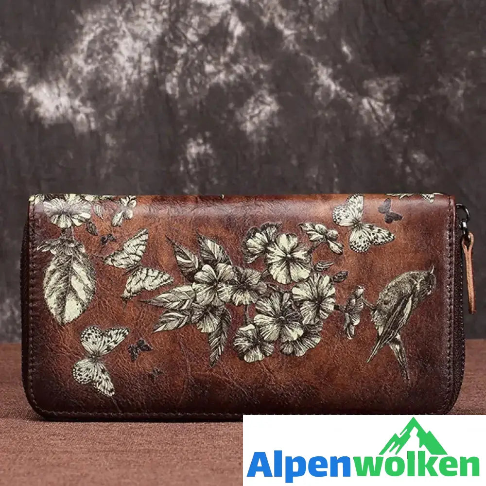 Alpenwolken - Damen Geldbörse Mit Vintage-Print