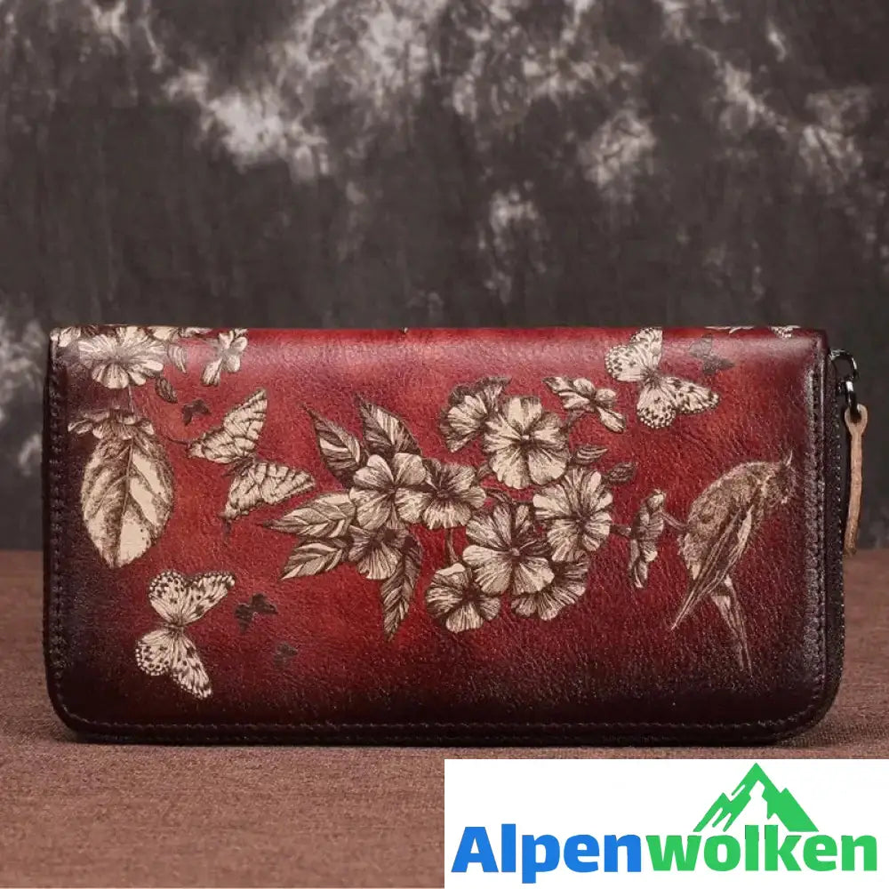 Alpenwolken - Damen Geldbörse Mit Vintage-Print