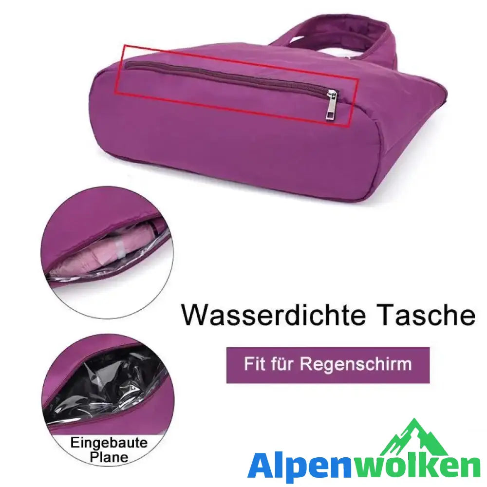 Alpenwolken - Damen Große Kapazität Handtasche , Nylon Wasserdichte Umhängetasche