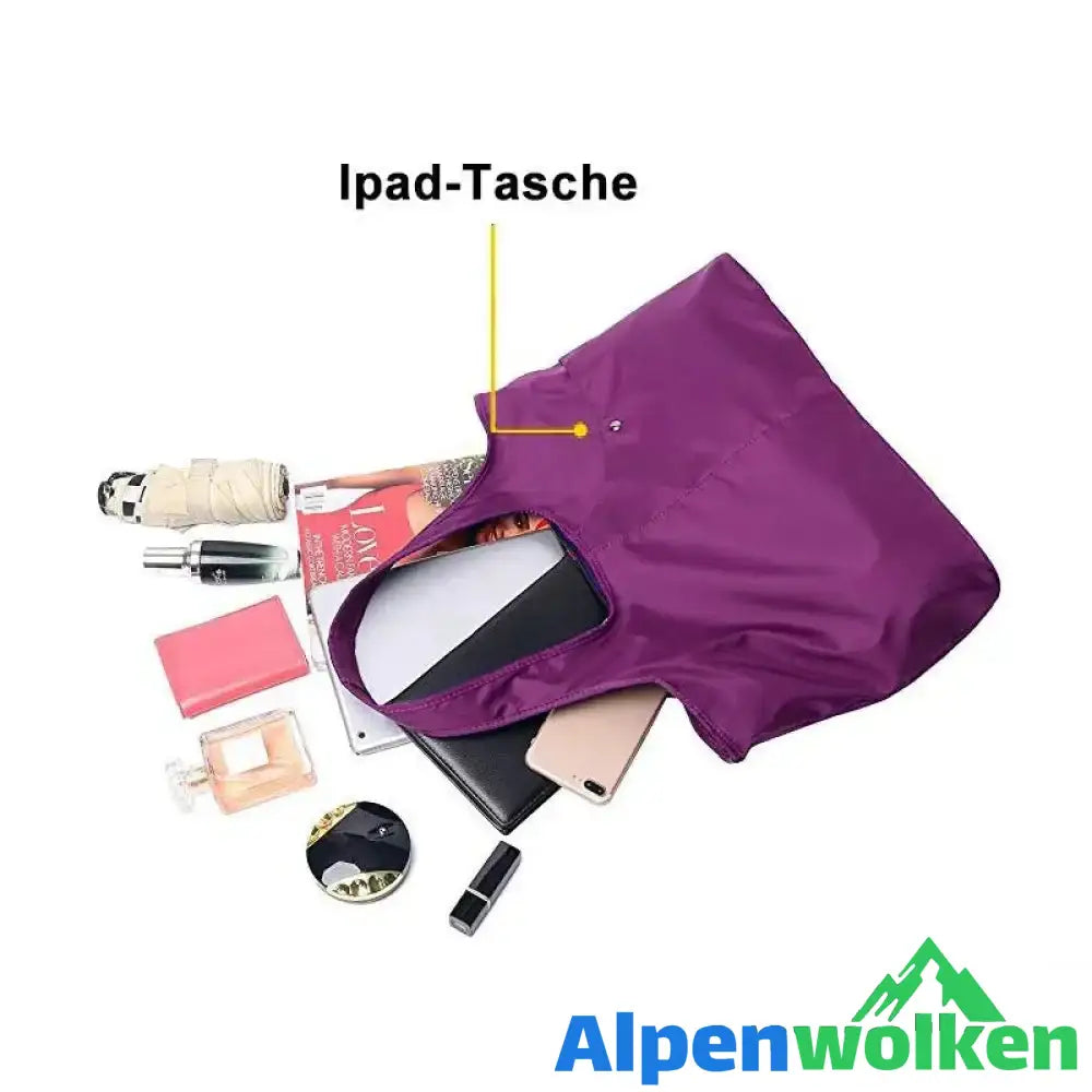 Alpenwolken - Damen Große Kapazität Handtasche , Nylon Wasserdichte Umhängetasche