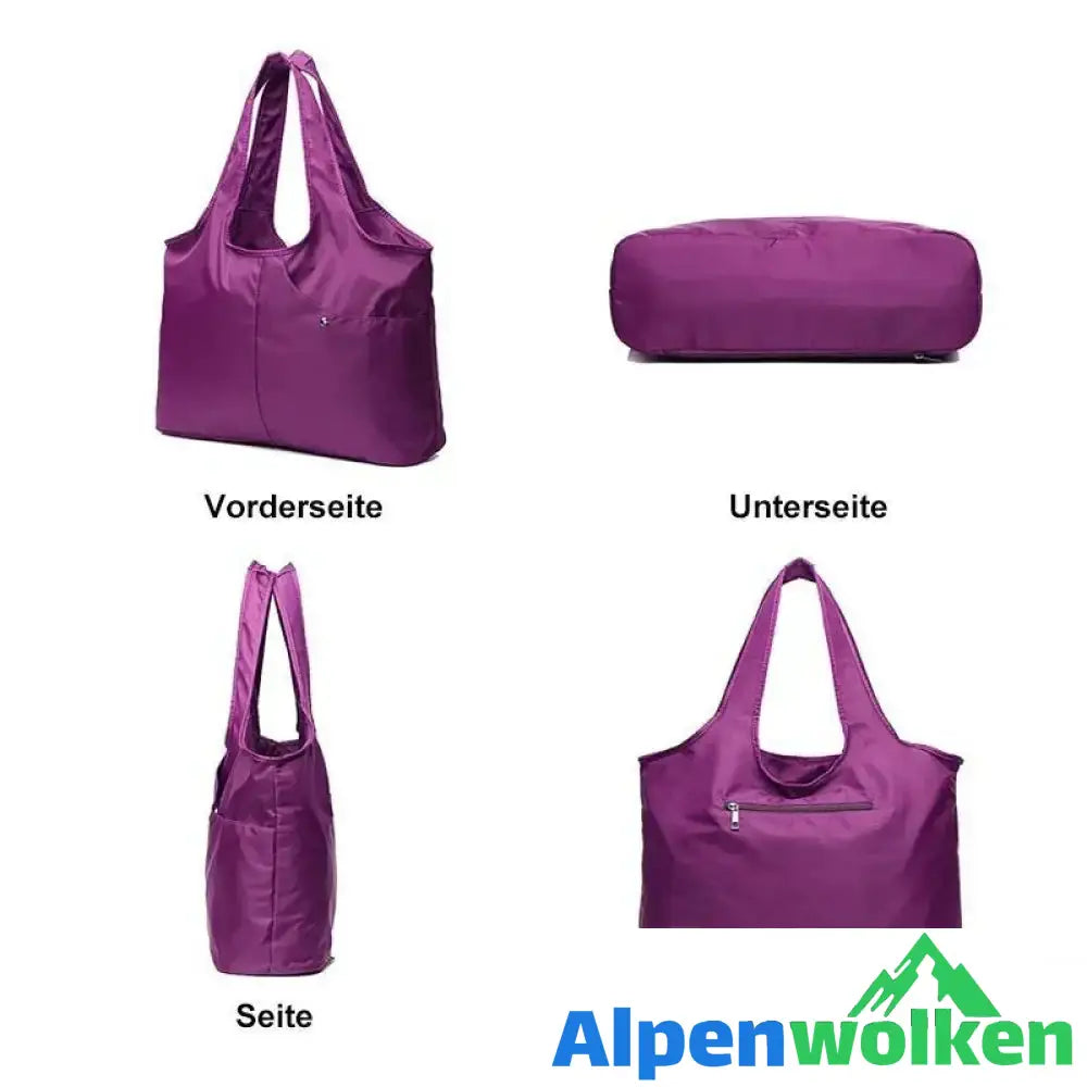 Alpenwolken - Damen Große Kapazität Handtasche , Nylon Wasserdichte Umhängetasche