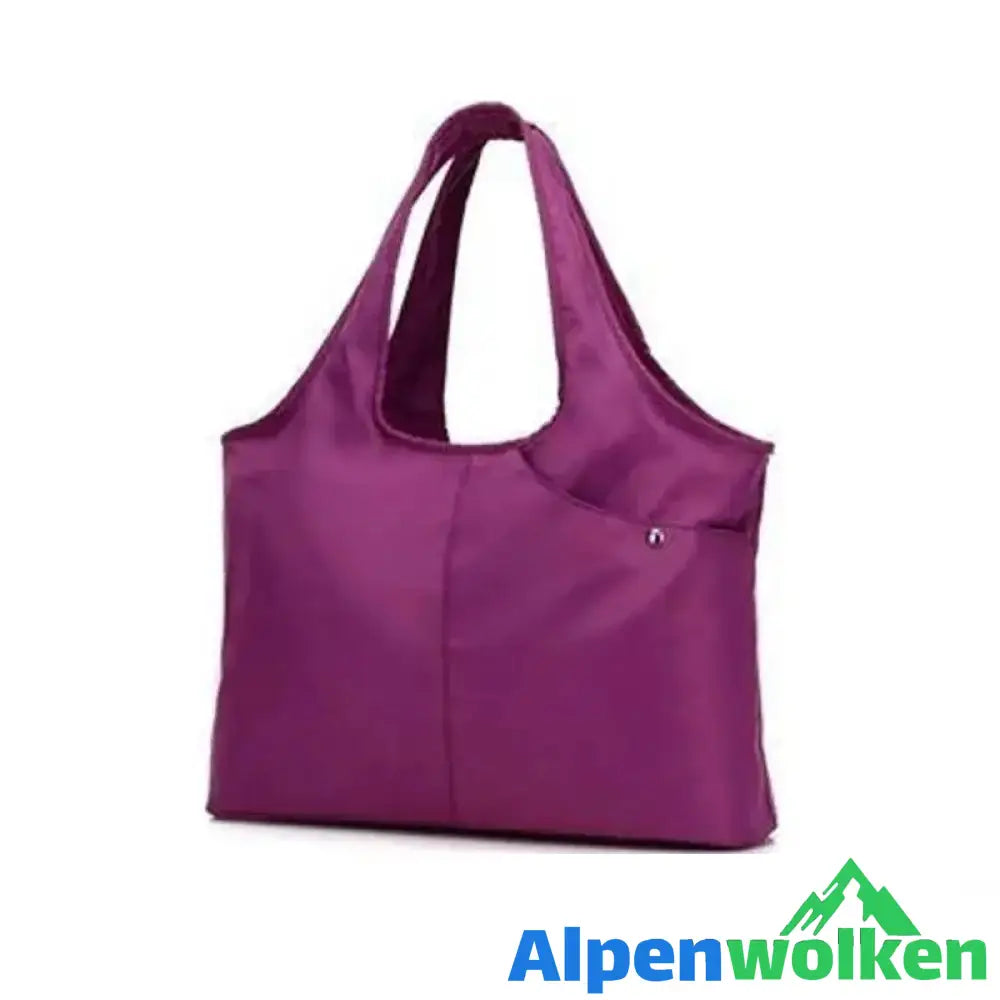 Alpenwolken - Damen Große Kapazität Handtasche , Nylon Wasserdichte Umhängetasche LILA