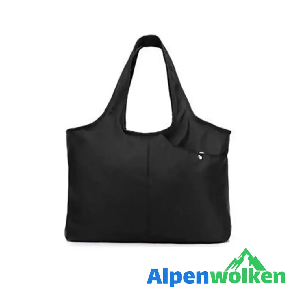 Alpenwolken - Damen Große Kapazität Handtasche , Nylon Wasserdichte Umhängetasche SCHWARZ