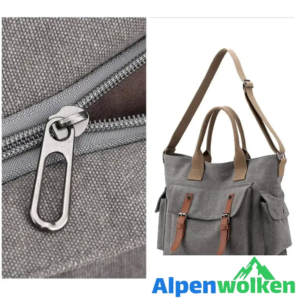 Alpenwolken - Damen Handtasche Umhängetasche aus Segeltuch