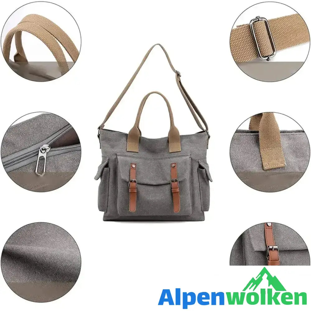 Alpenwolken - Damen Handtasche Umhängetasche aus Segeltuch