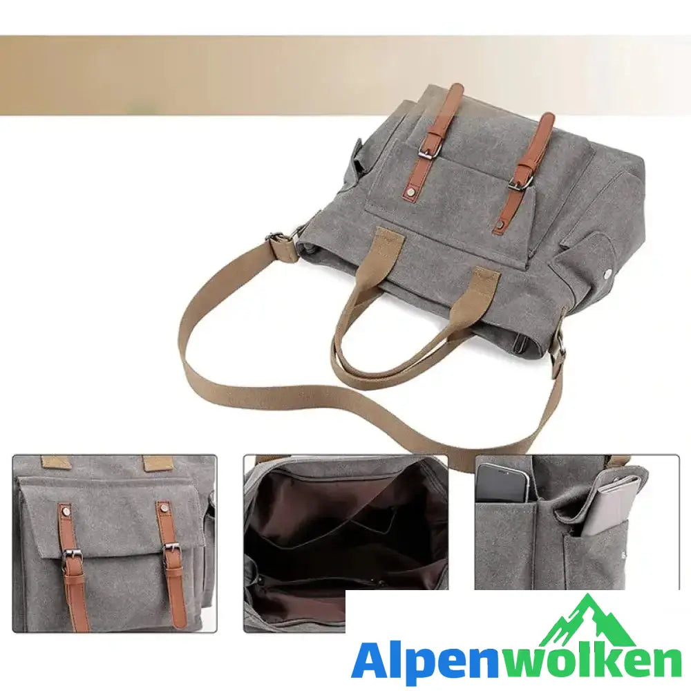 Alpenwolken - Damen Handtasche Umhängetasche aus Segeltuch