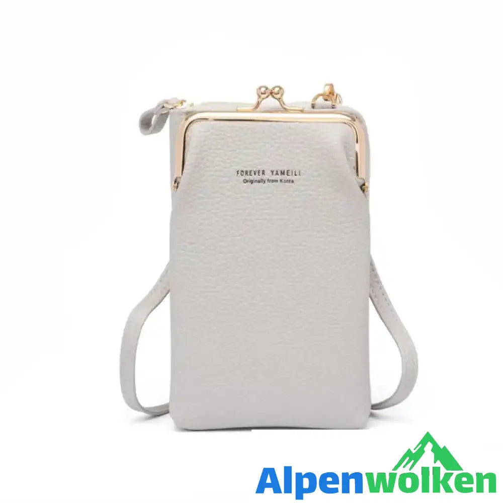 Alpenwolken - Damen Handytasche Umhängetasche Grau