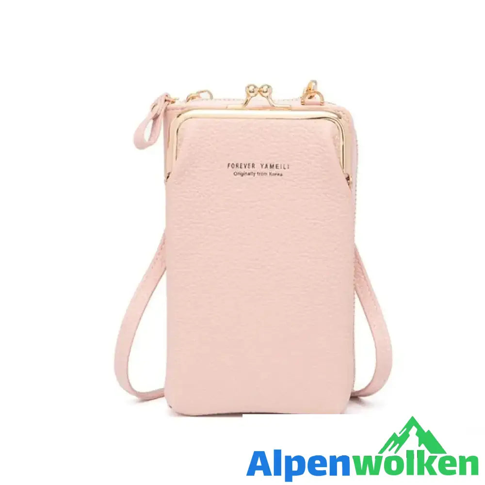 Alpenwolken - Damen Handytasche Umhängetasche Rosa