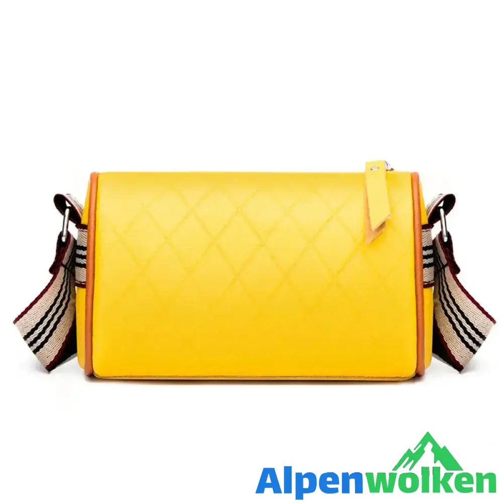 Alpenwolken - Damen lässige minimalistische französische Umhängetasche gelb