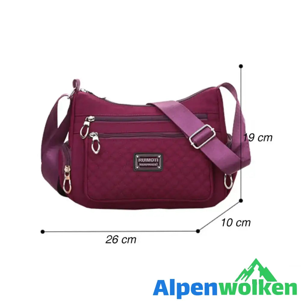 Alpenwolken - Damen lässige Schultertasche aus Nylon mit großem Fassungsvermögen