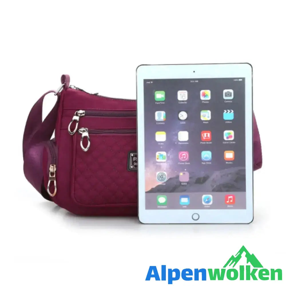 Alpenwolken - Damen lässige Schultertasche aus Nylon mit großem Fassungsvermögen