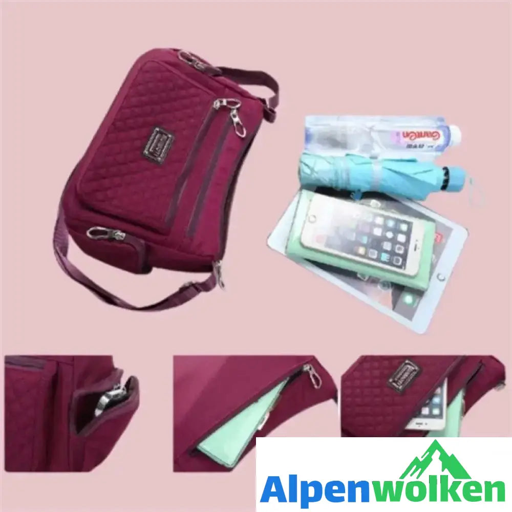 Alpenwolken - Damen lässige Schultertasche aus Nylon mit großem Fassungsvermögen