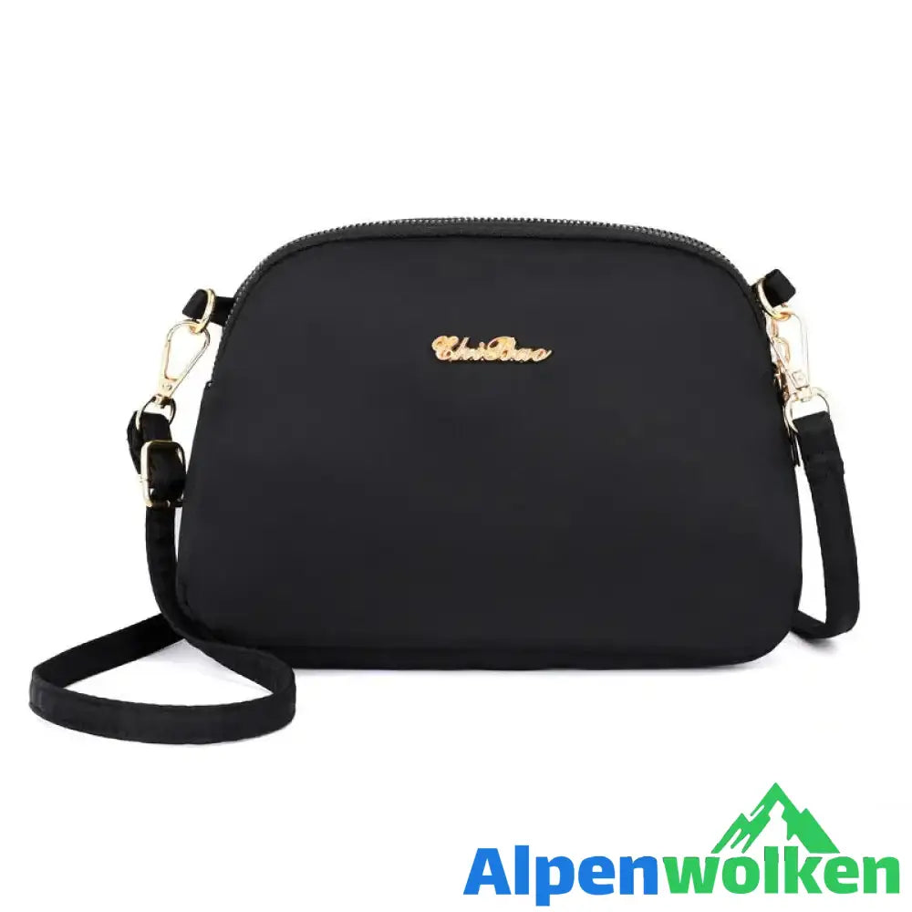 Alpenwolken - Damen lässige Umhängetasche aus Nylon schwarz