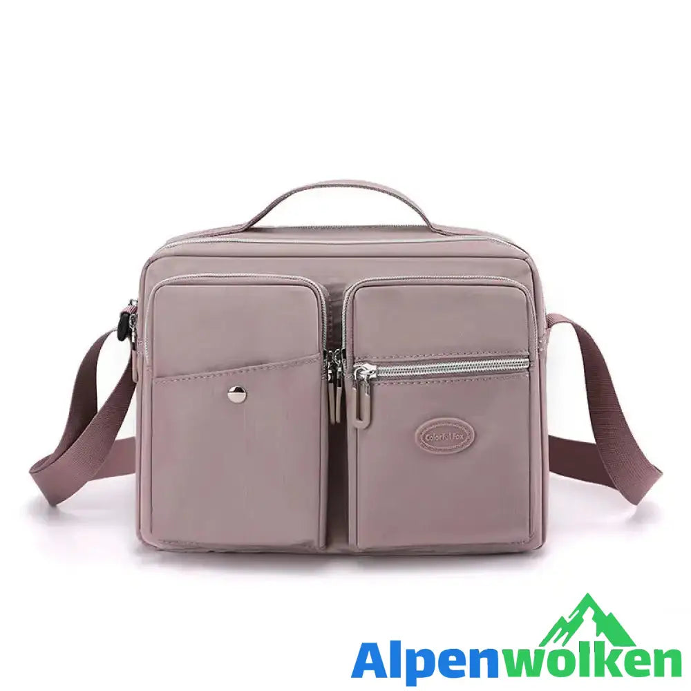 Alpenwolken - Damen Lässige Wasserdichte Umhängetasche aus Nylon lila