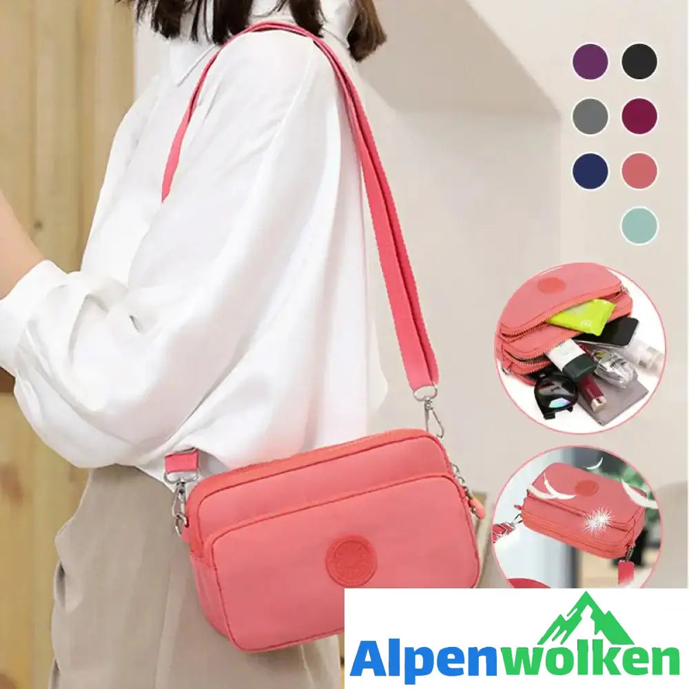 Alpenwolken - Damen leichte funktionelle Umhängetasche mit mehreren Taschen