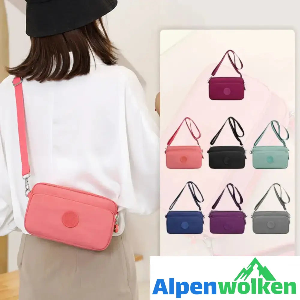 Alpenwolken - Damen leichte funktionelle Umhängetasche mit mehreren Taschen