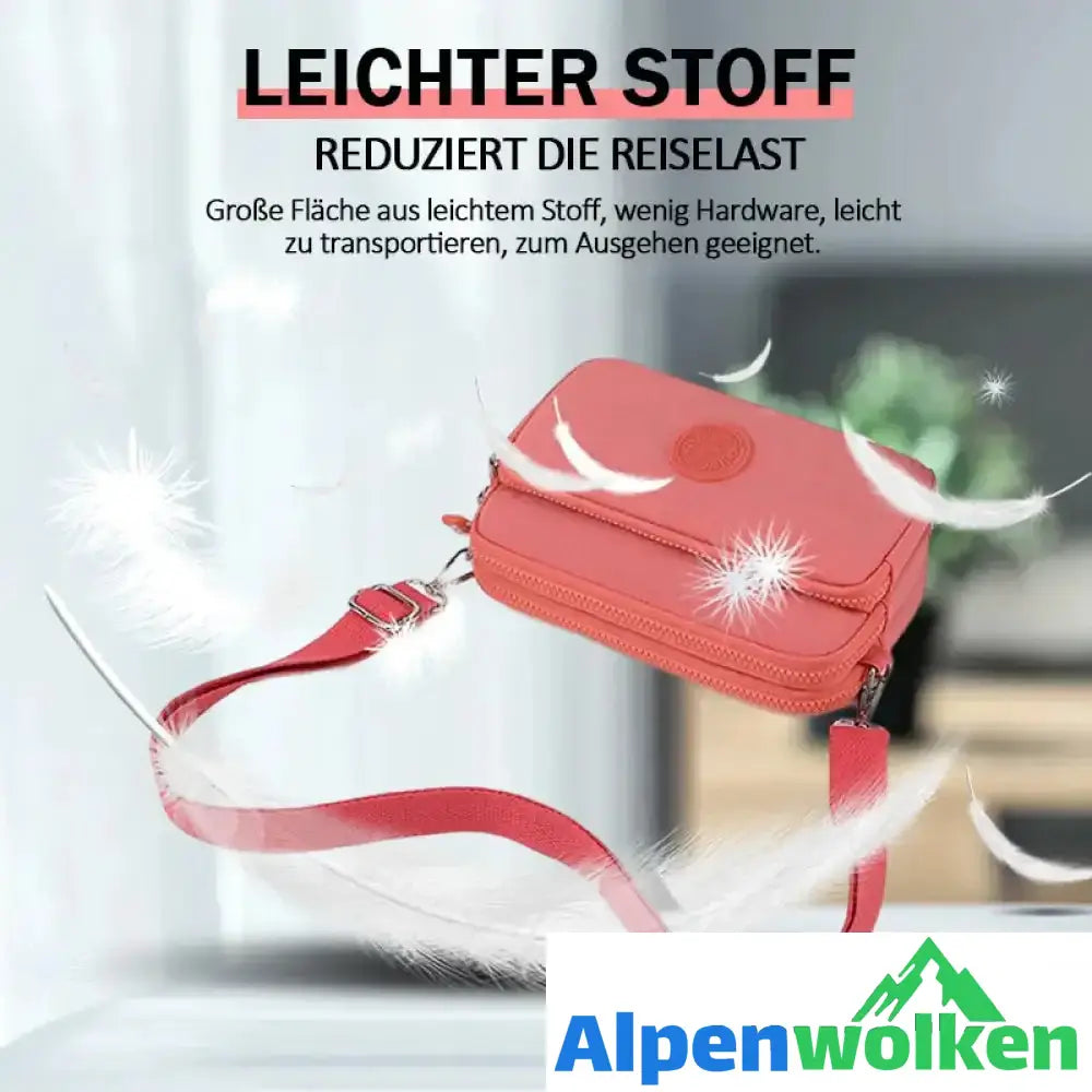 Alpenwolken - Damen leichte funktionelle Umhängetasche mit mehreren Taschen