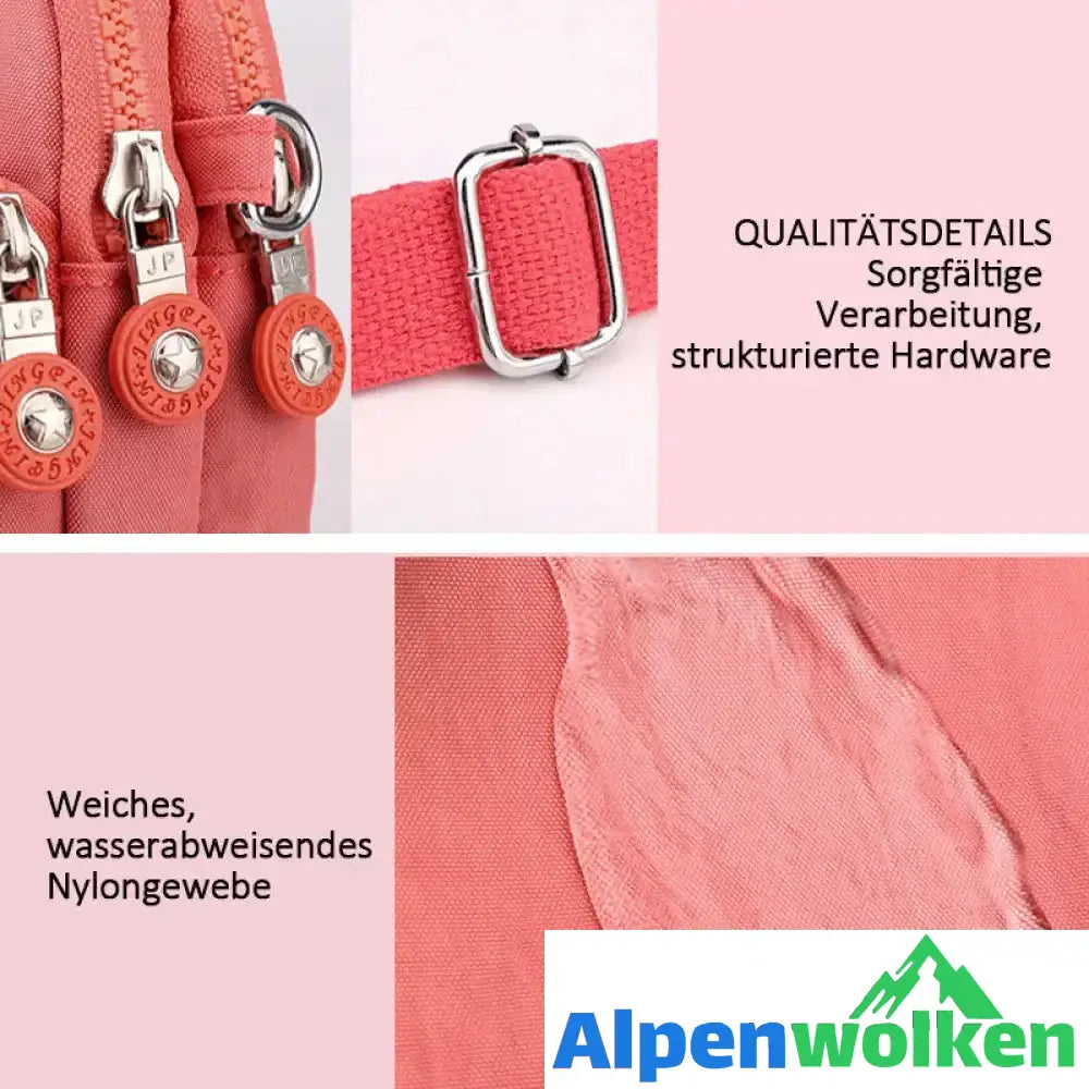 Alpenwolken - Damen leichte funktionelle Umhängetasche mit mehreren Taschen