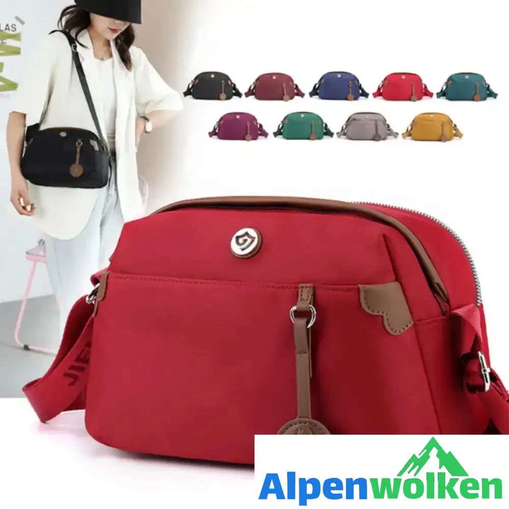 Alpenwolken - Damen leichte kleine Umhängetasche und Handtasche aus Nylon