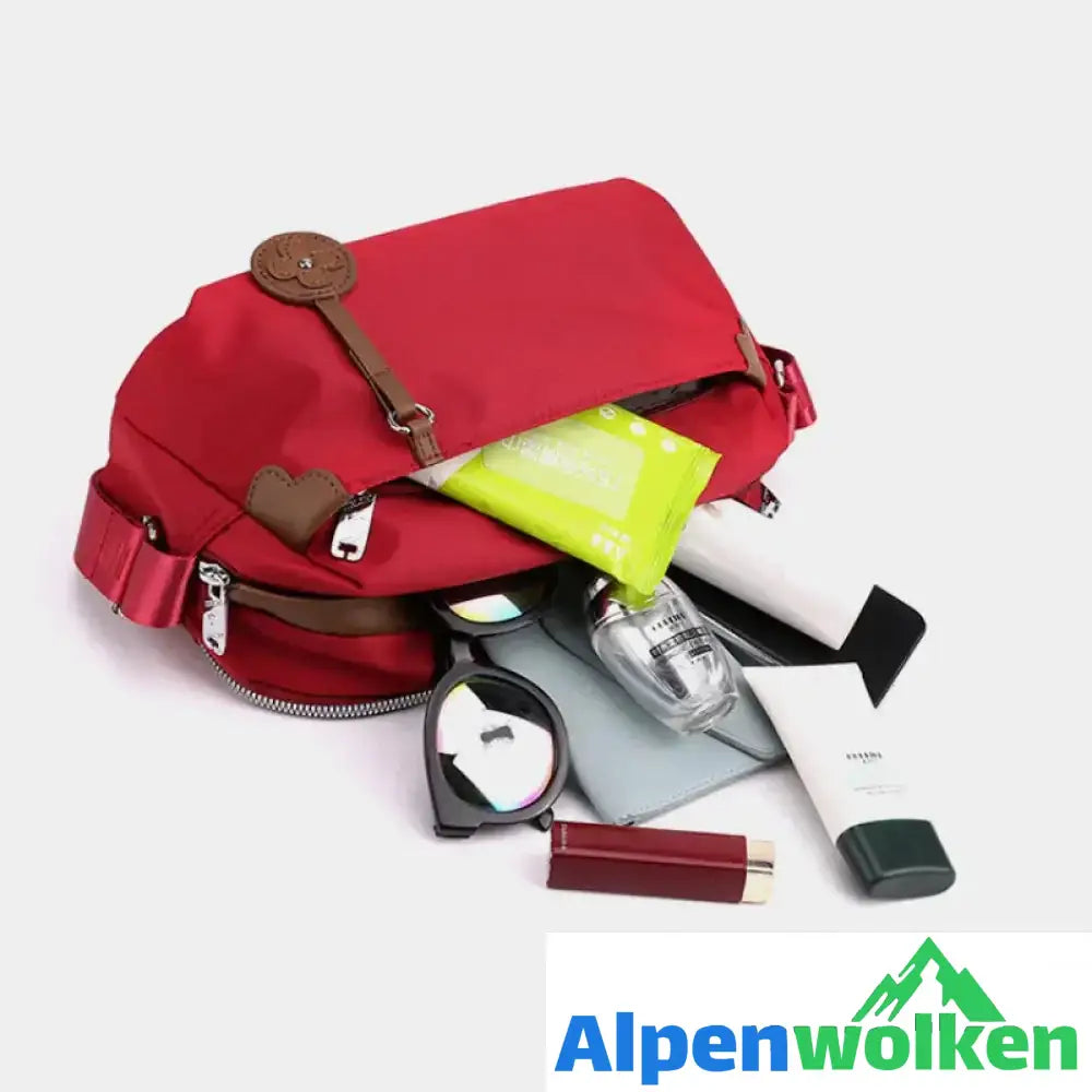 Alpenwolken - Damen leichte kleine Umhängetasche und Handtasche aus Nylon