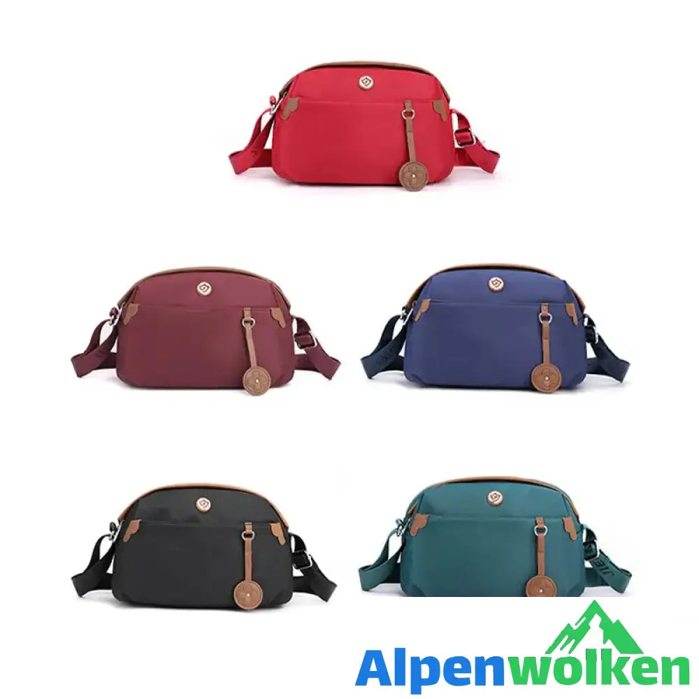 Alpenwolken - Damen leichte kleine Umhängetasche und Handtasche aus Nylon blau