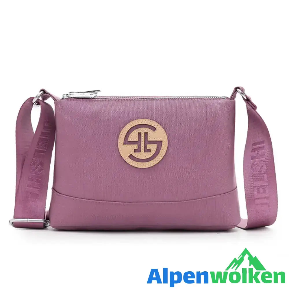 Alpenwolken - Damen leichte lässige Umhängetasche aus Nylon Rosa