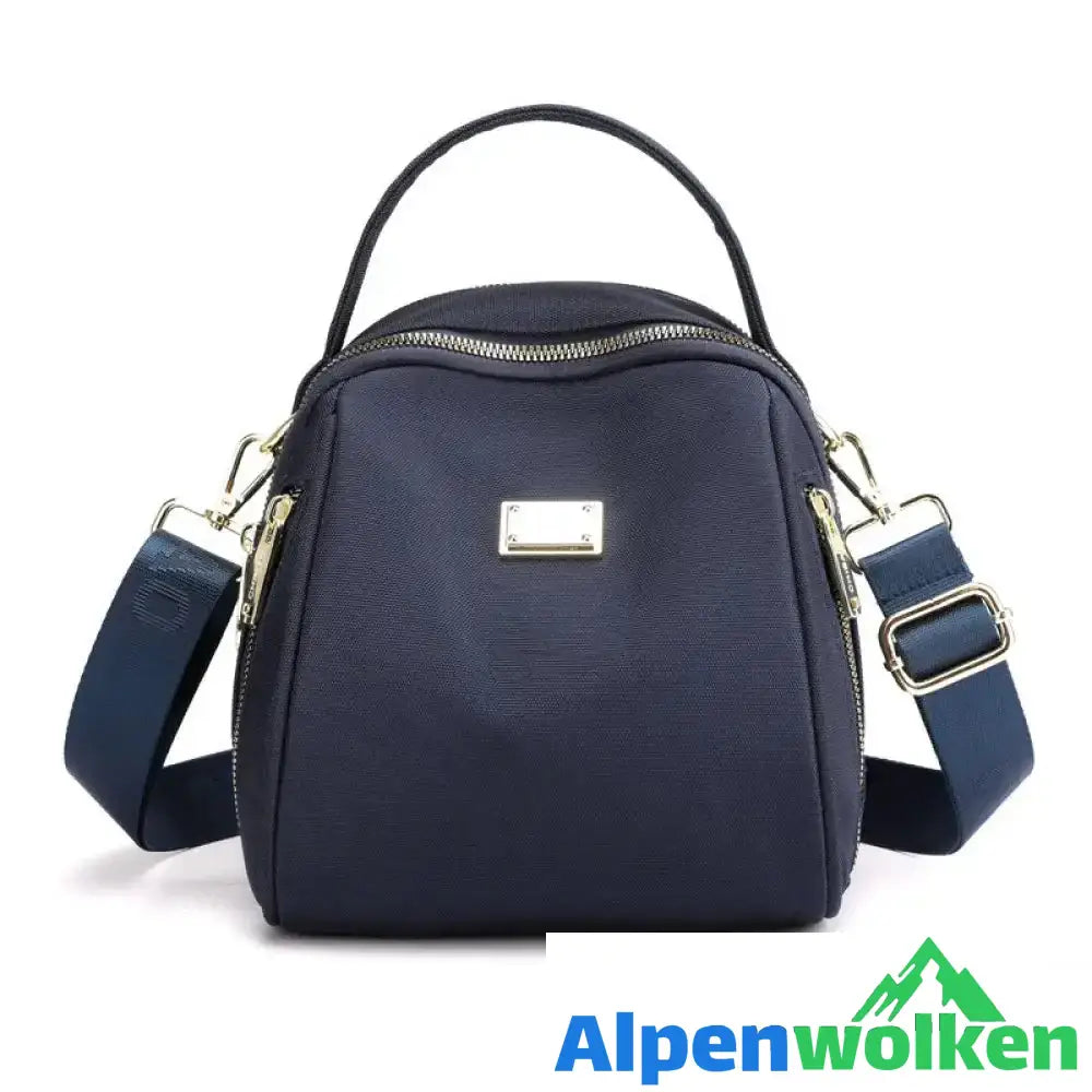 Alpenwolken - Damen leichter modischer Rucksack aus Nylon dunkelblau