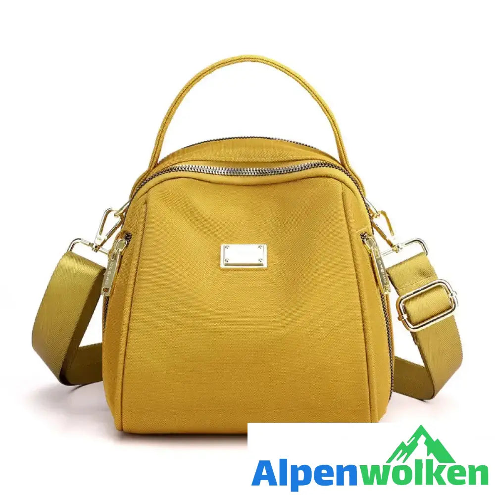 Alpenwolken - Damen leichter modischer Rucksack aus Nylon gelb